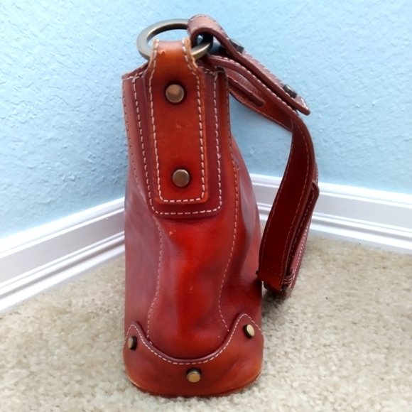 Etienne Aigner *VINTAGE* Genuine Leather Purse, Tan Brown, Brass Hardware - Picture 9 of 16